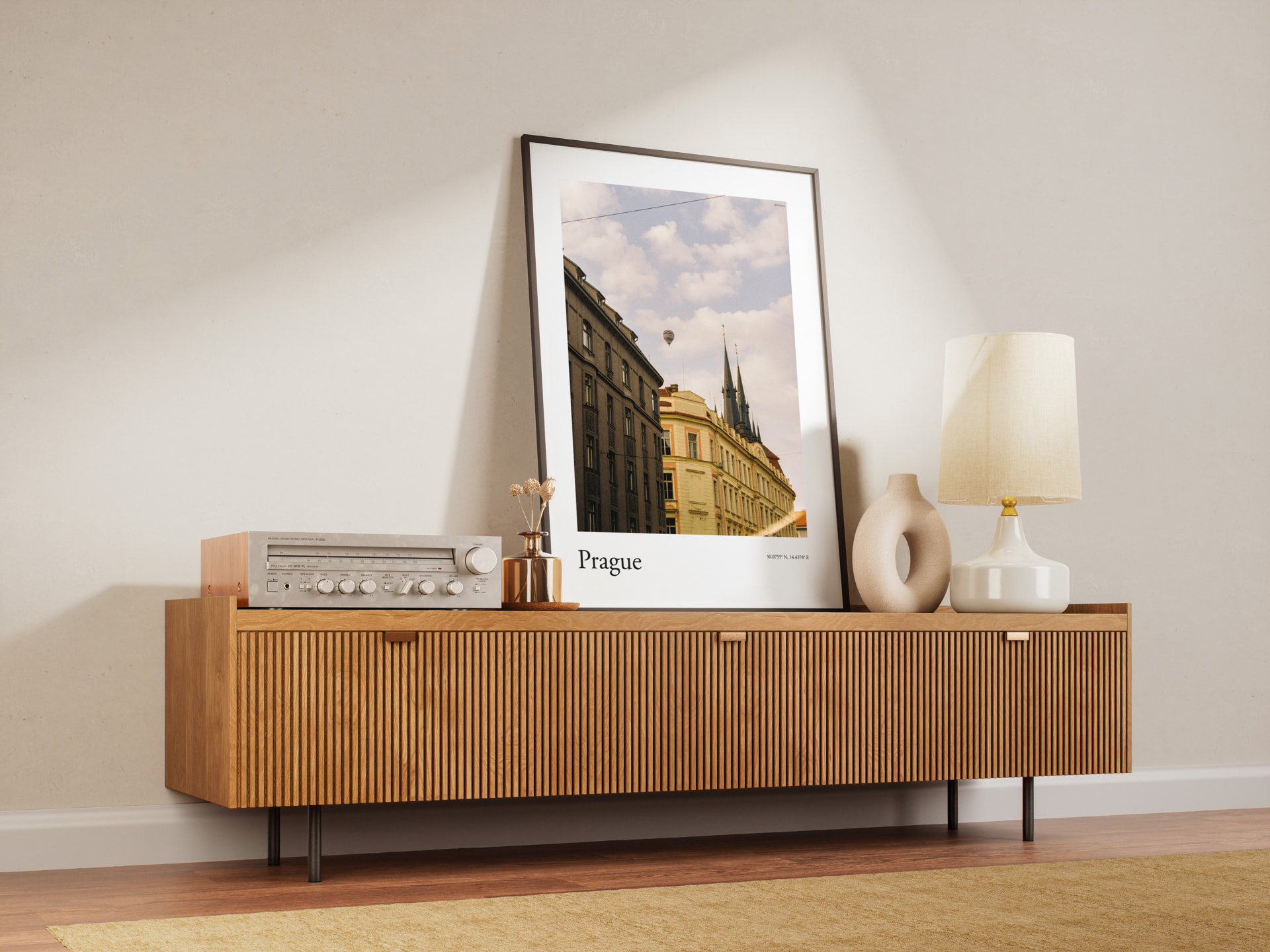 Prague photographic print in an interior